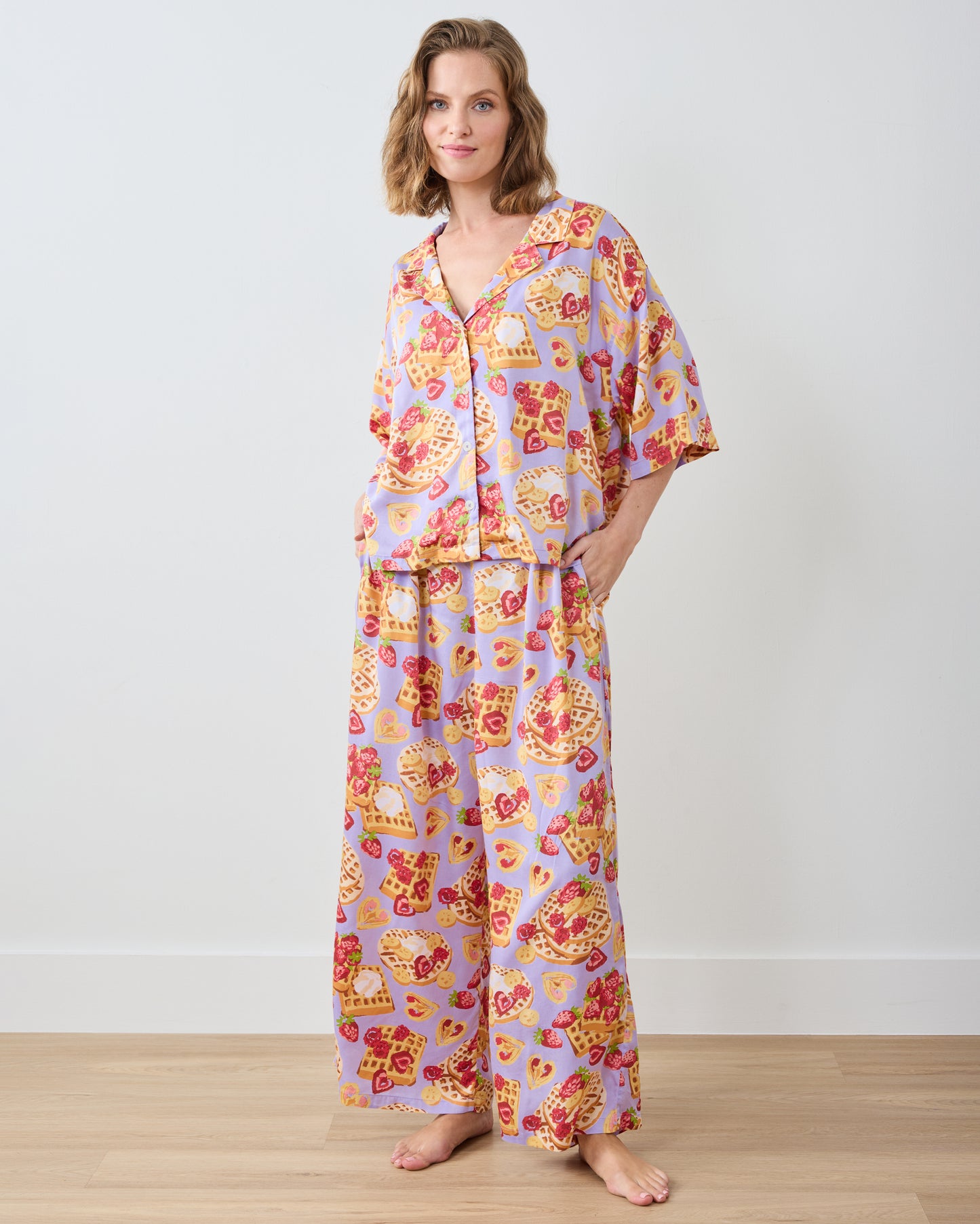 Waffles in Bed - Petite Eco Satin Wildest Dreams Set - Lavendar - Printfresh