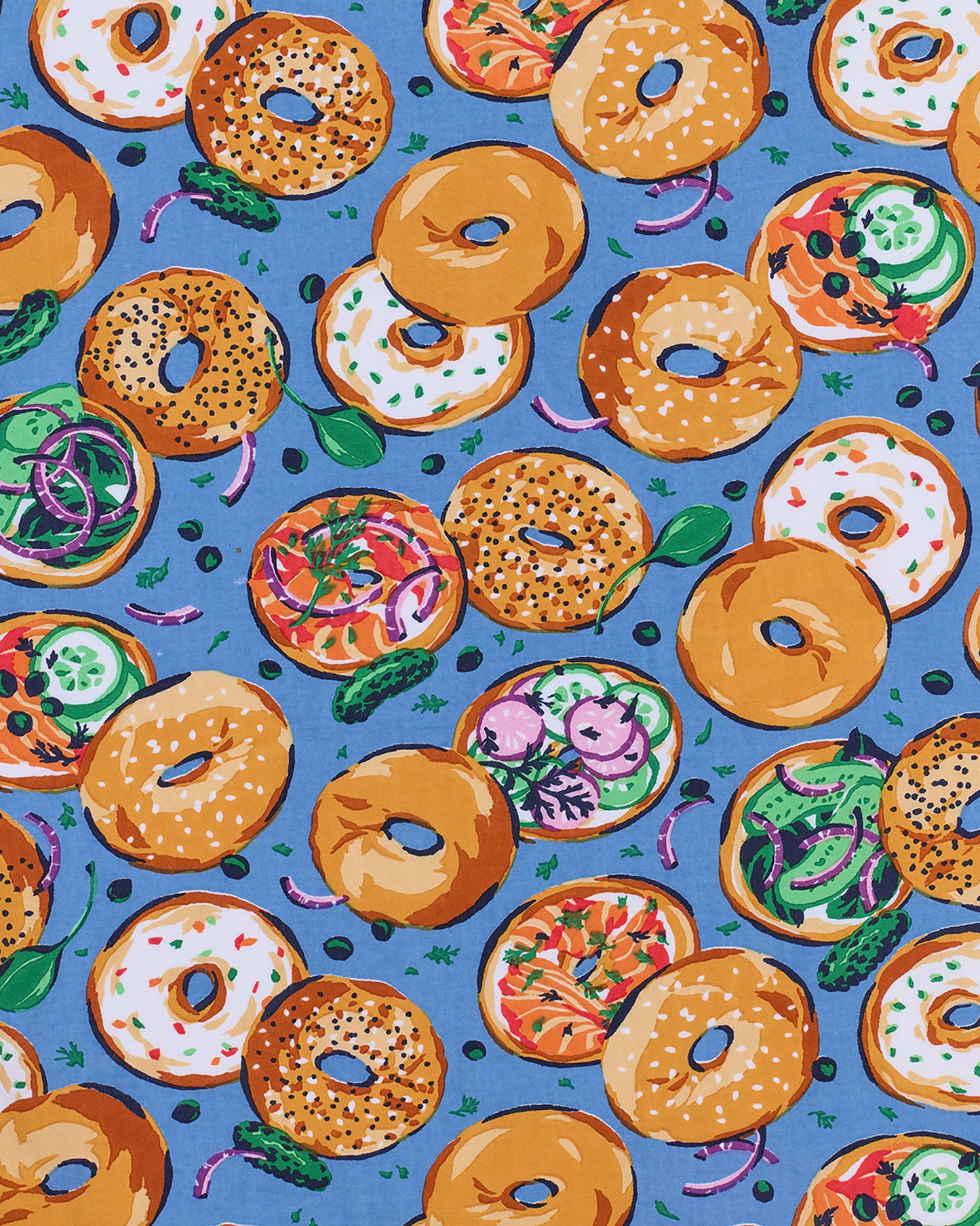Bagels & Schmear - Short PJ Set - Brunch Blues - Printfresh