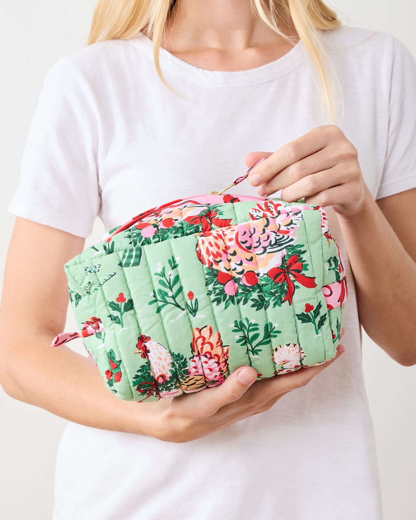 Holiday Hens - Three's Best Pouch Set - Sage - Printfresh