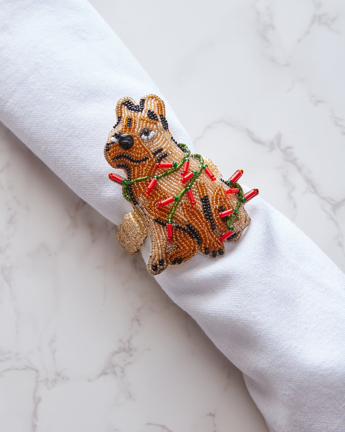 Happy Howlidays - Napkin Ring Set Of 4 - Multi - Printfresh