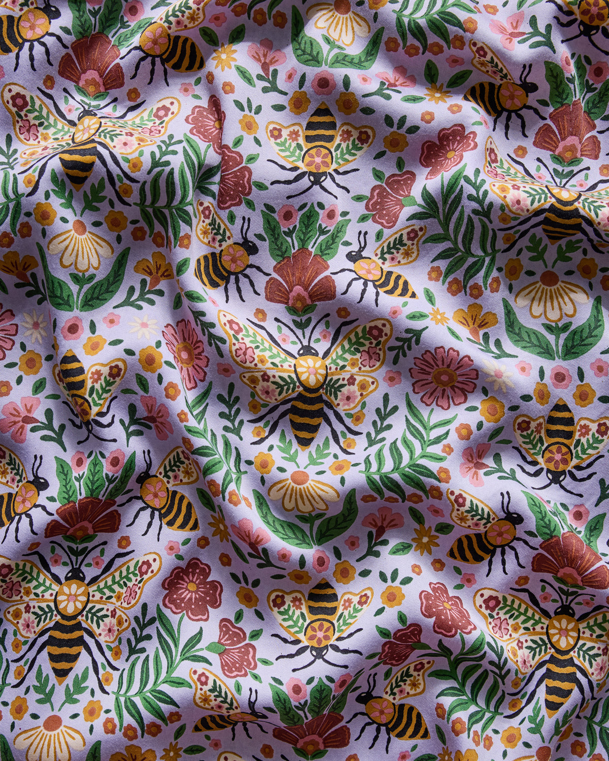 Bee Tapestry - Eco Satin Soho Set - Lavender