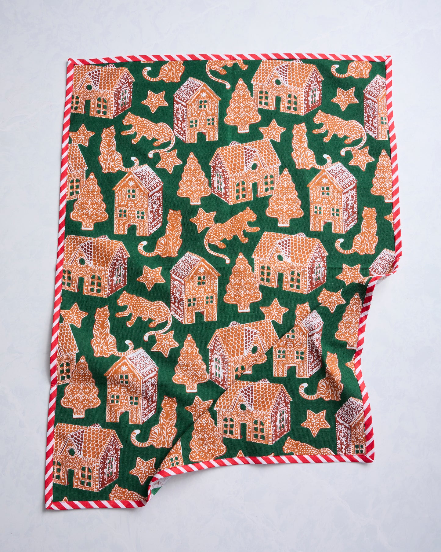 Gingerbread Party - Tea Towel Set of 2 - Ruby - Printfresh