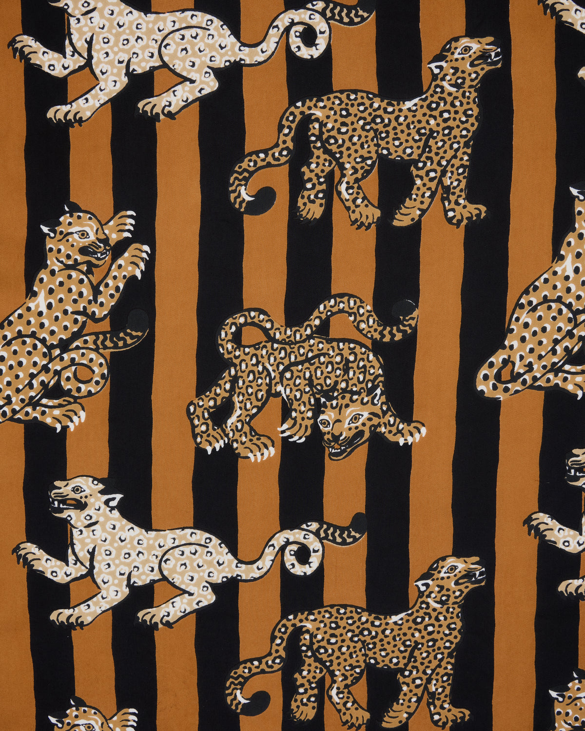 Leopard Stripes - Eco Satin Robe - Butterscotch