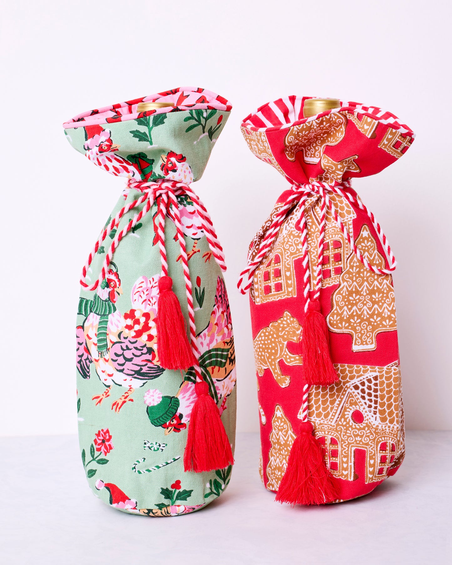 Gingerbread Party & Holiday Hens - Wine Bag Bundle - Multi - Printfresh