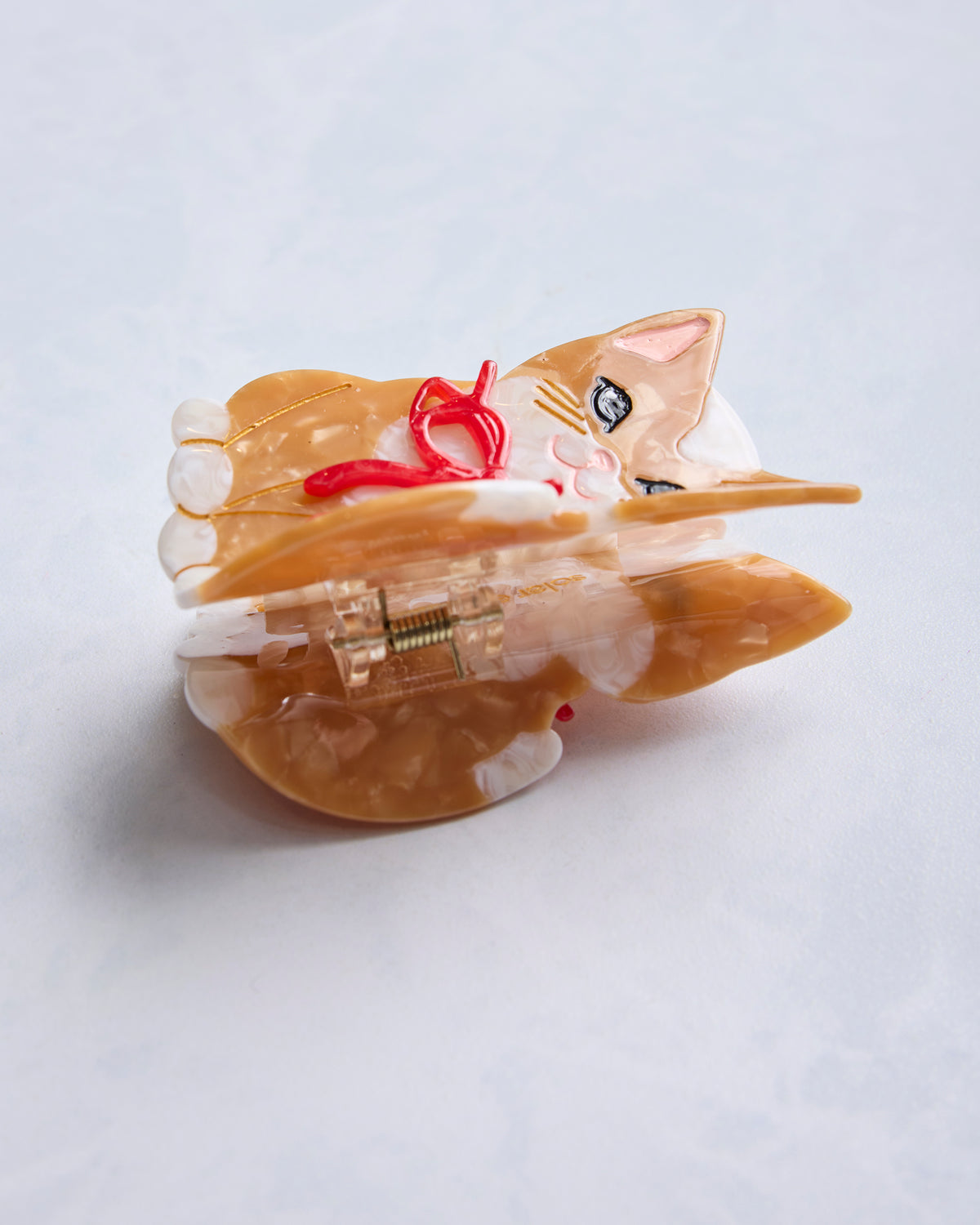 Brown Combo - Hand Painted Kitten Claw Hair Clip - Printfresh