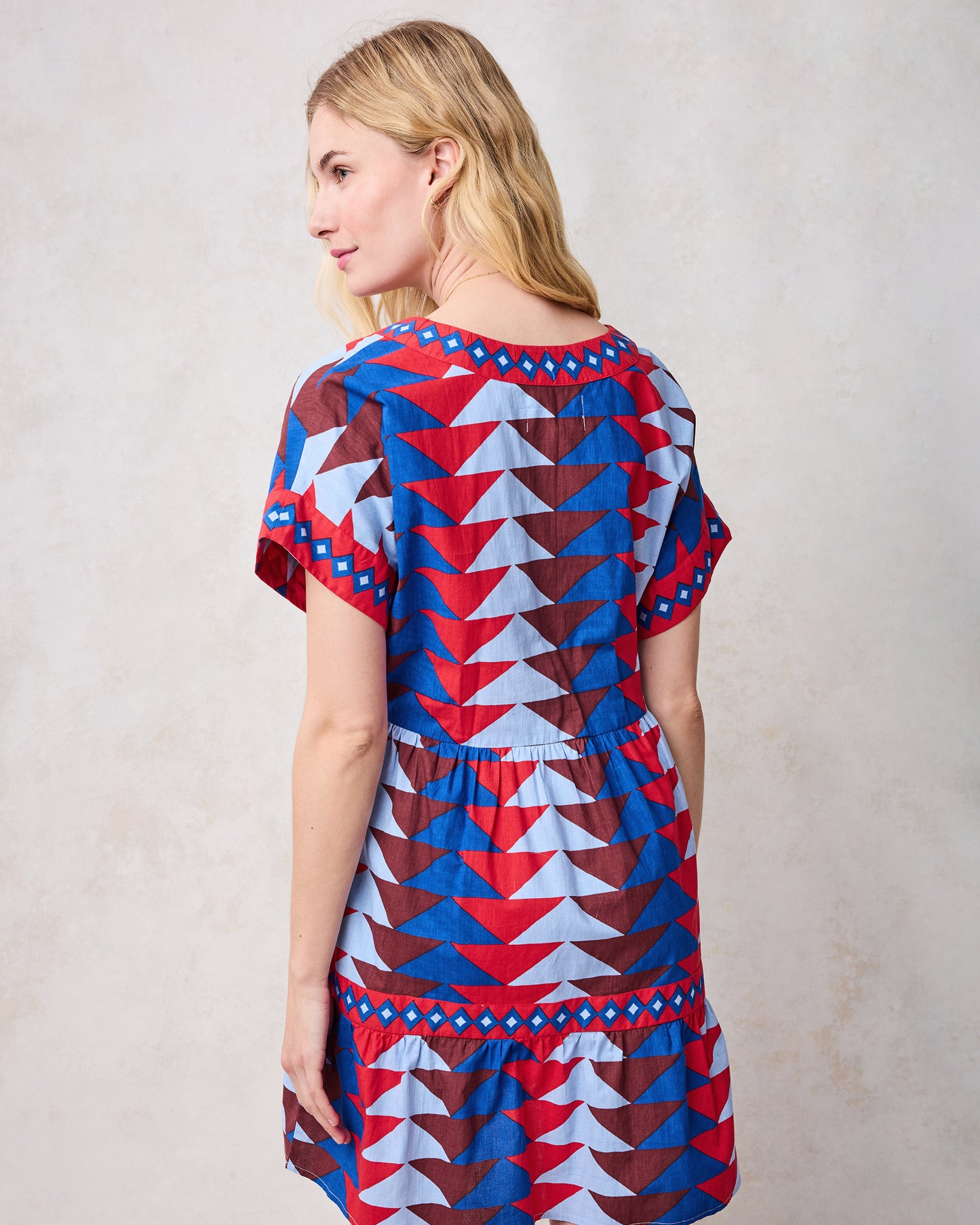 Canyon Geo - Harbour Dress - Arizona Blue - Printfresh