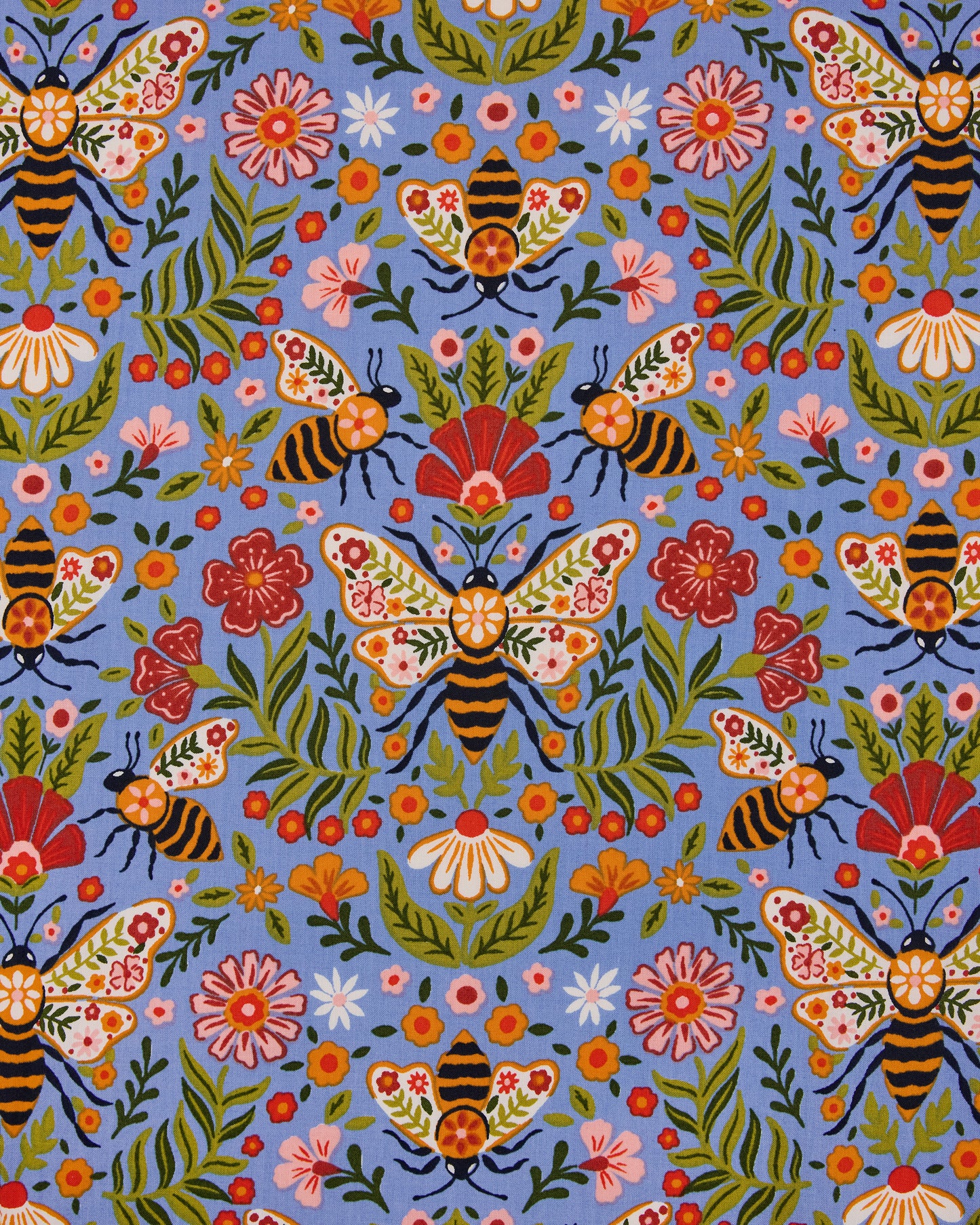 Bee Tapestry - Getting Ready Robe - Delphinium Blue