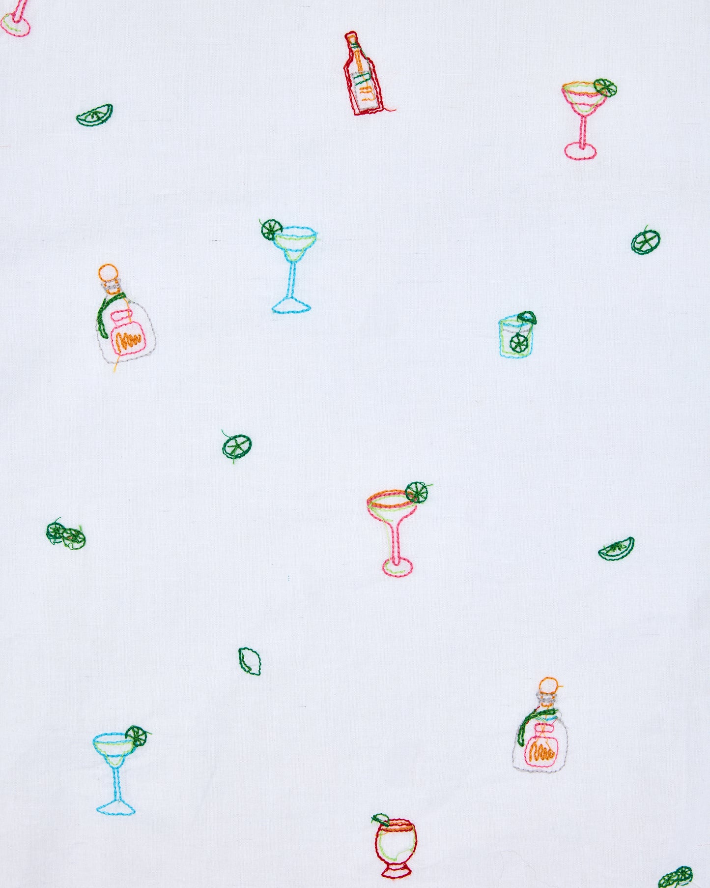 Embroidered Tequila Sunrise - Cami Nightgown - Cloud