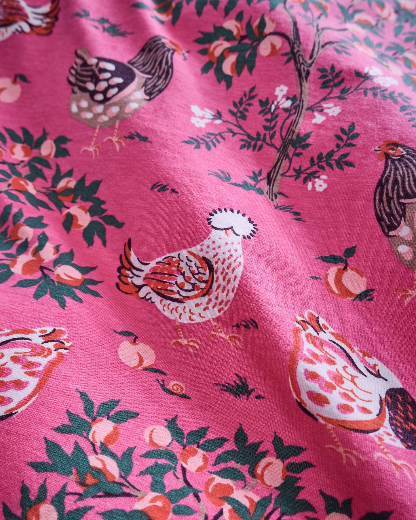 Hen House - Cotton Modal Knit Long PJ Set - Rose Pop