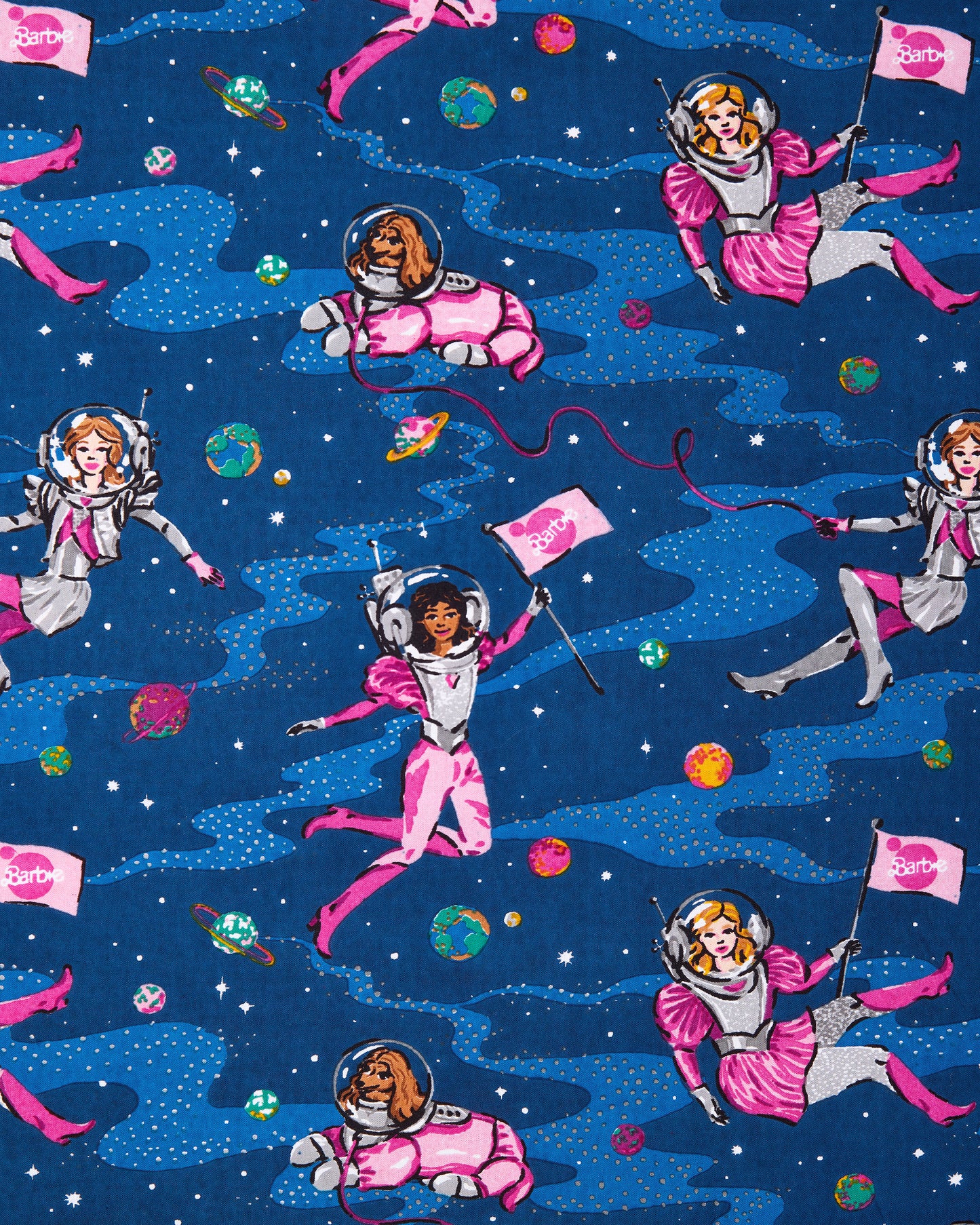 Barbie™ + Printfresh Astronaut Barbie - Pintuck Cropped Pant Set - Galaxy Blue - Printfresh