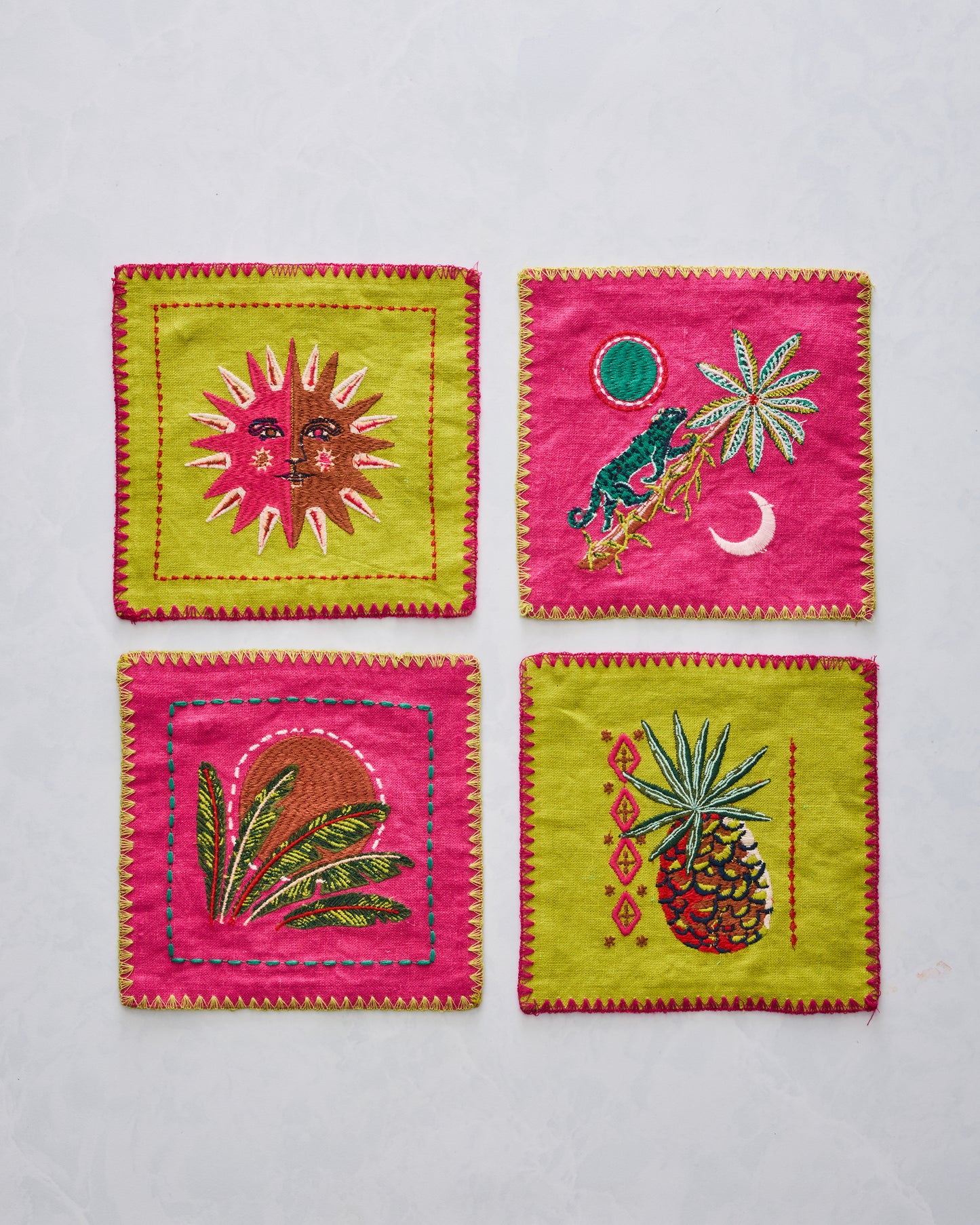 Colorful Coast - Cocktail Napkins Set of 4 - Vibrant Ink - Printfresh