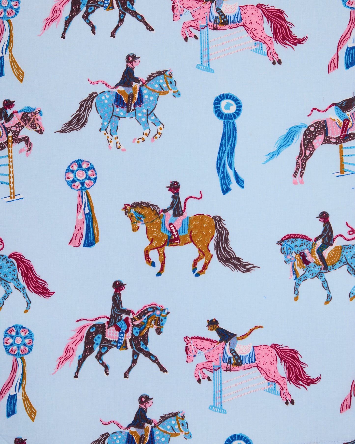 Horse Show - Cropped PJ Pants - Blue Ribbon - Printfresh