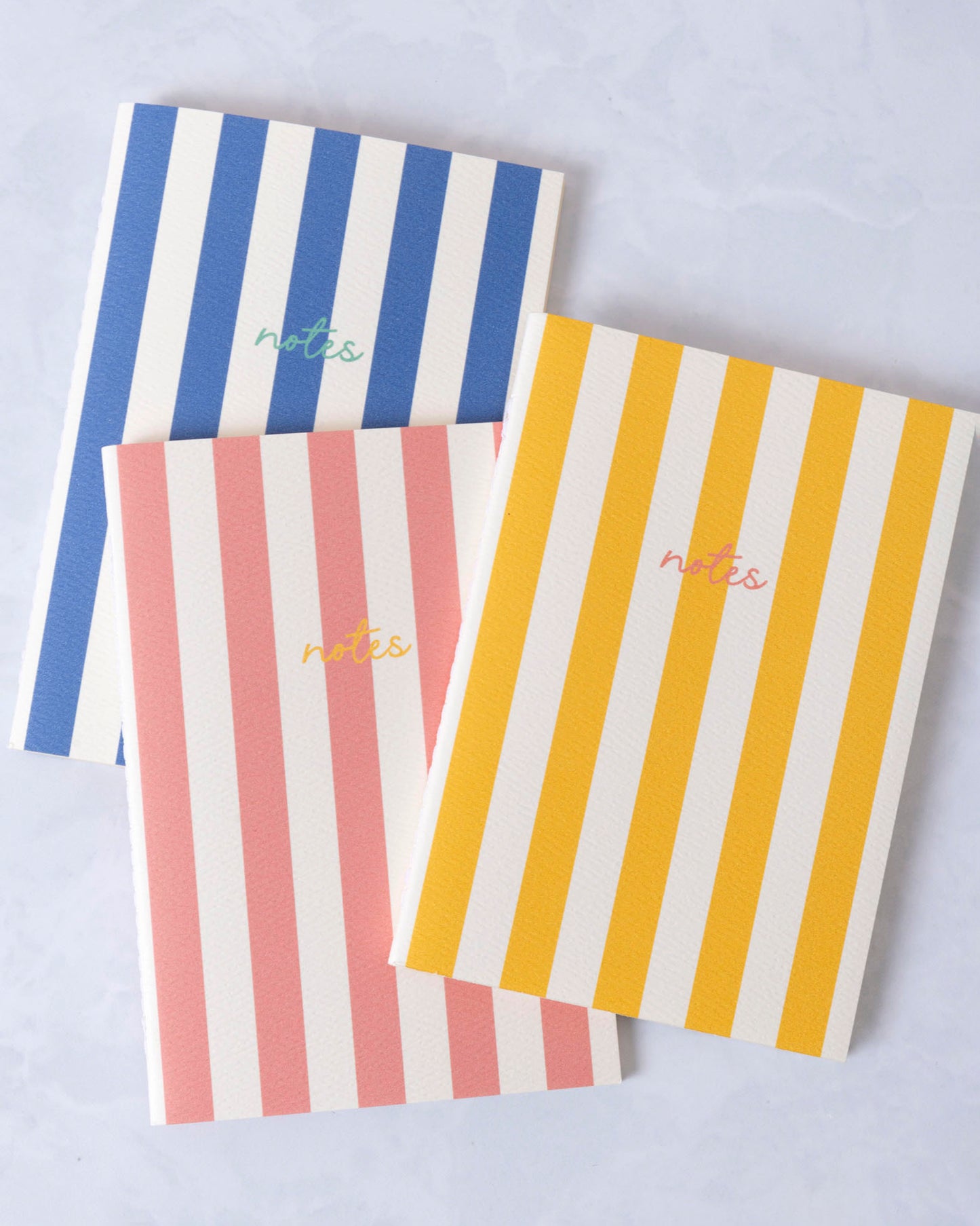 Yellow - Cabana Striped Notebook - Fin Studio - Printfresh