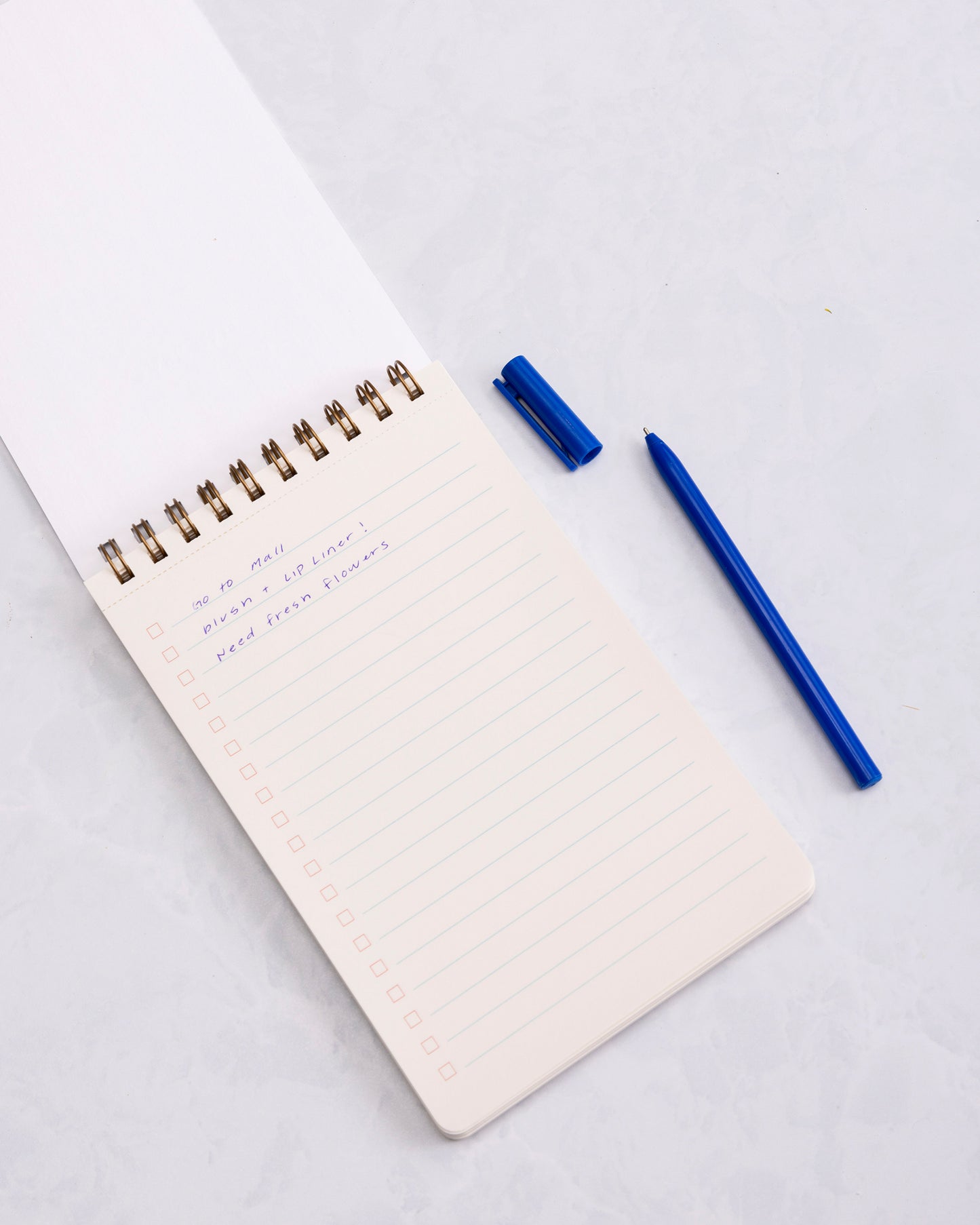 Blue French Stripes - Task Pad Notebook - Shorthand Press - Printfresh