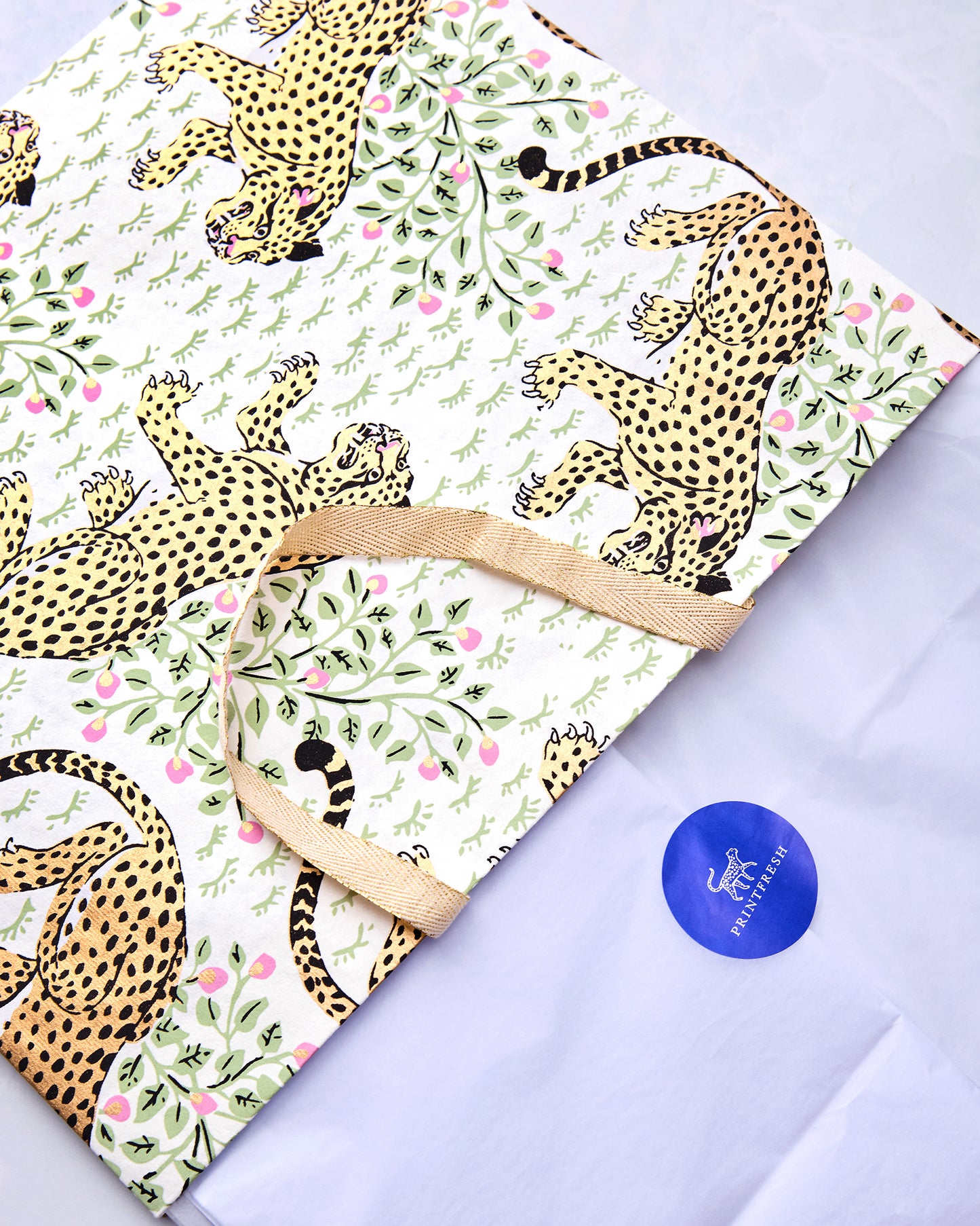 Bagheera - Handmade Gift Bag - Cream - Printfresh