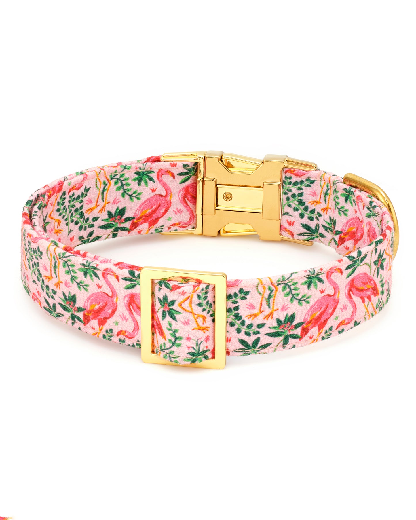 PF x The Foggy Dog Flock of Flamingos - Dog Collar - Rose - Printfresh