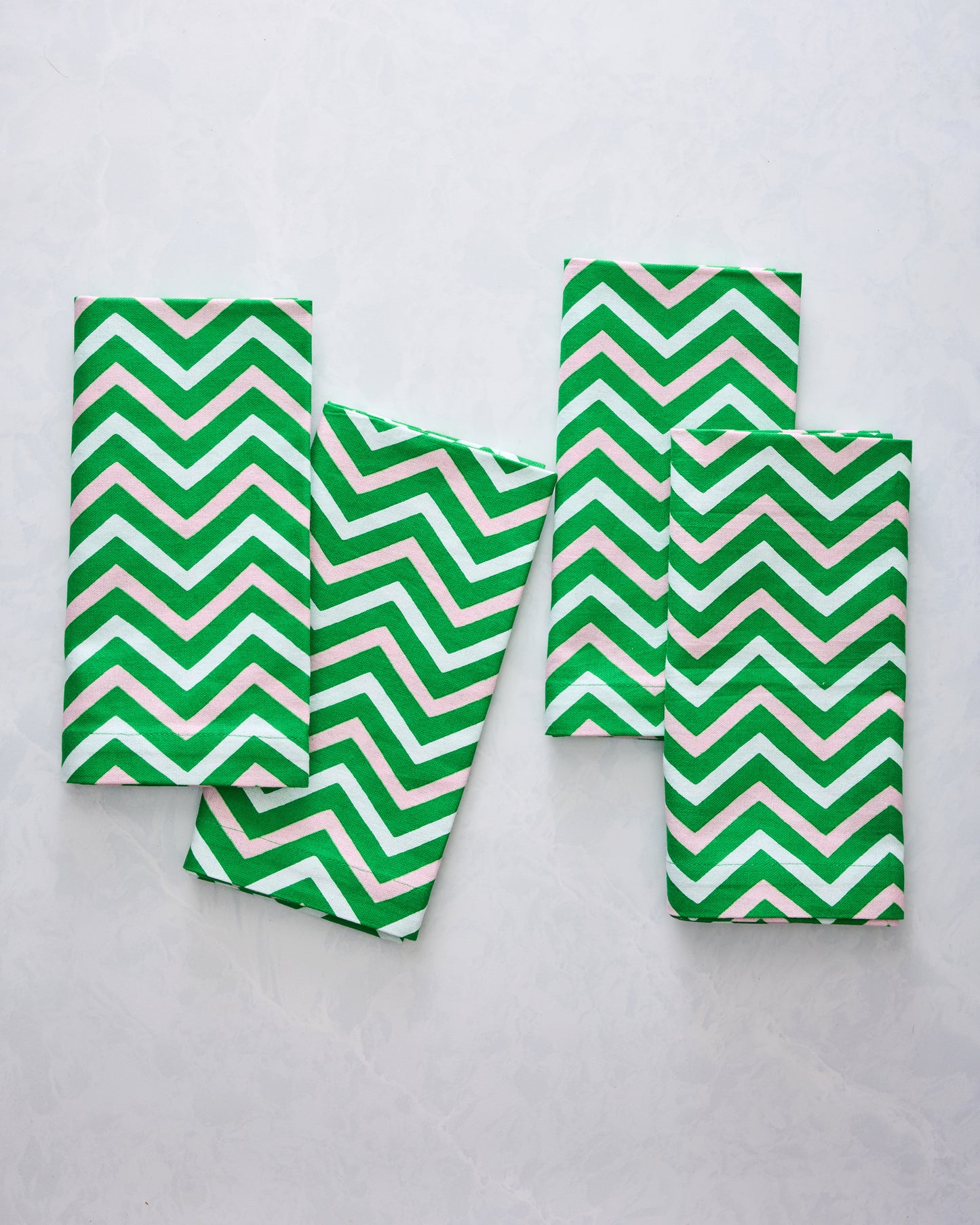 Lime Zest - Dinner Napkins Set Of 4 - Pink Salt - Printfresh