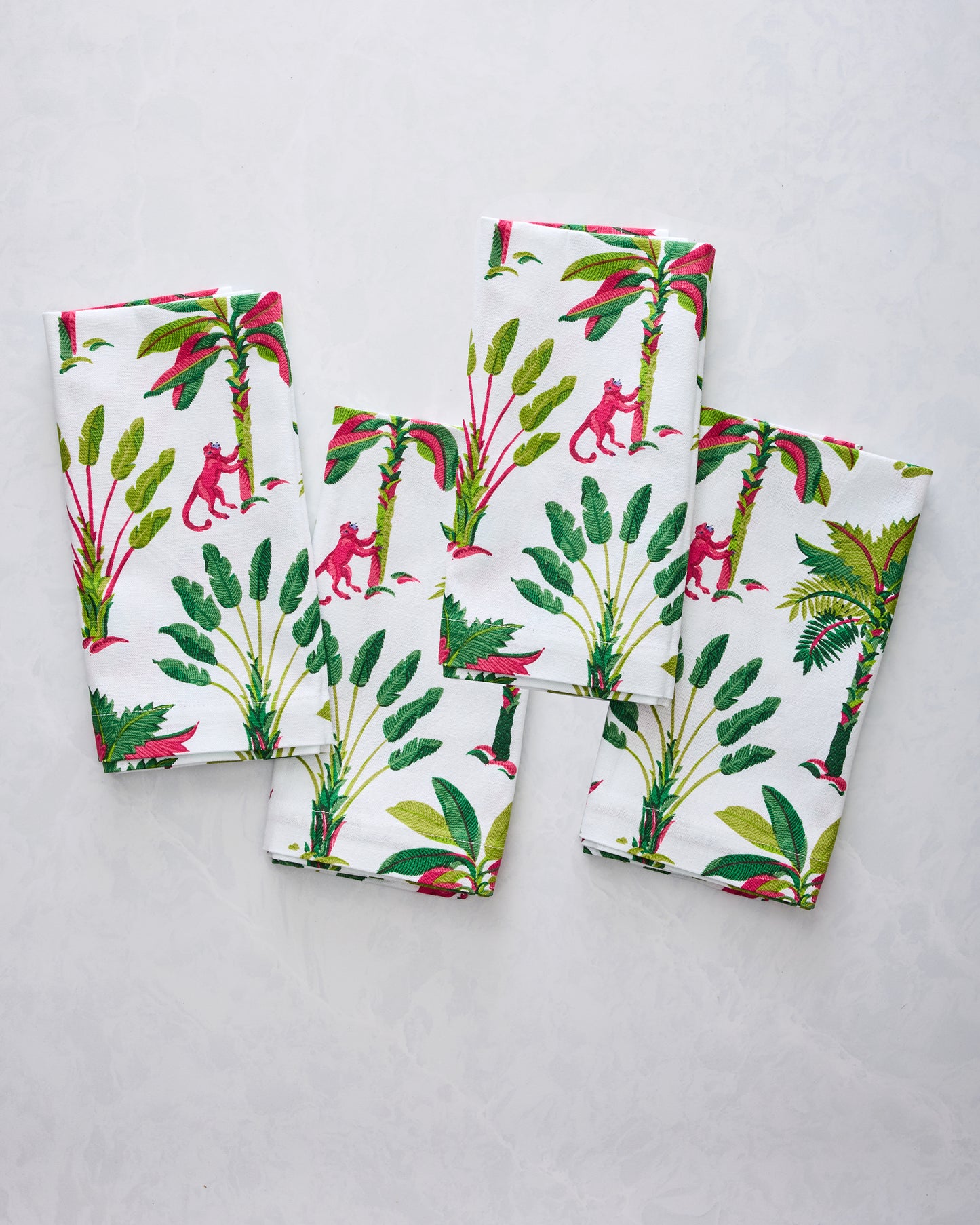 Royal Palms - Napkins Set of 4 - Pink Basil - Printfresh