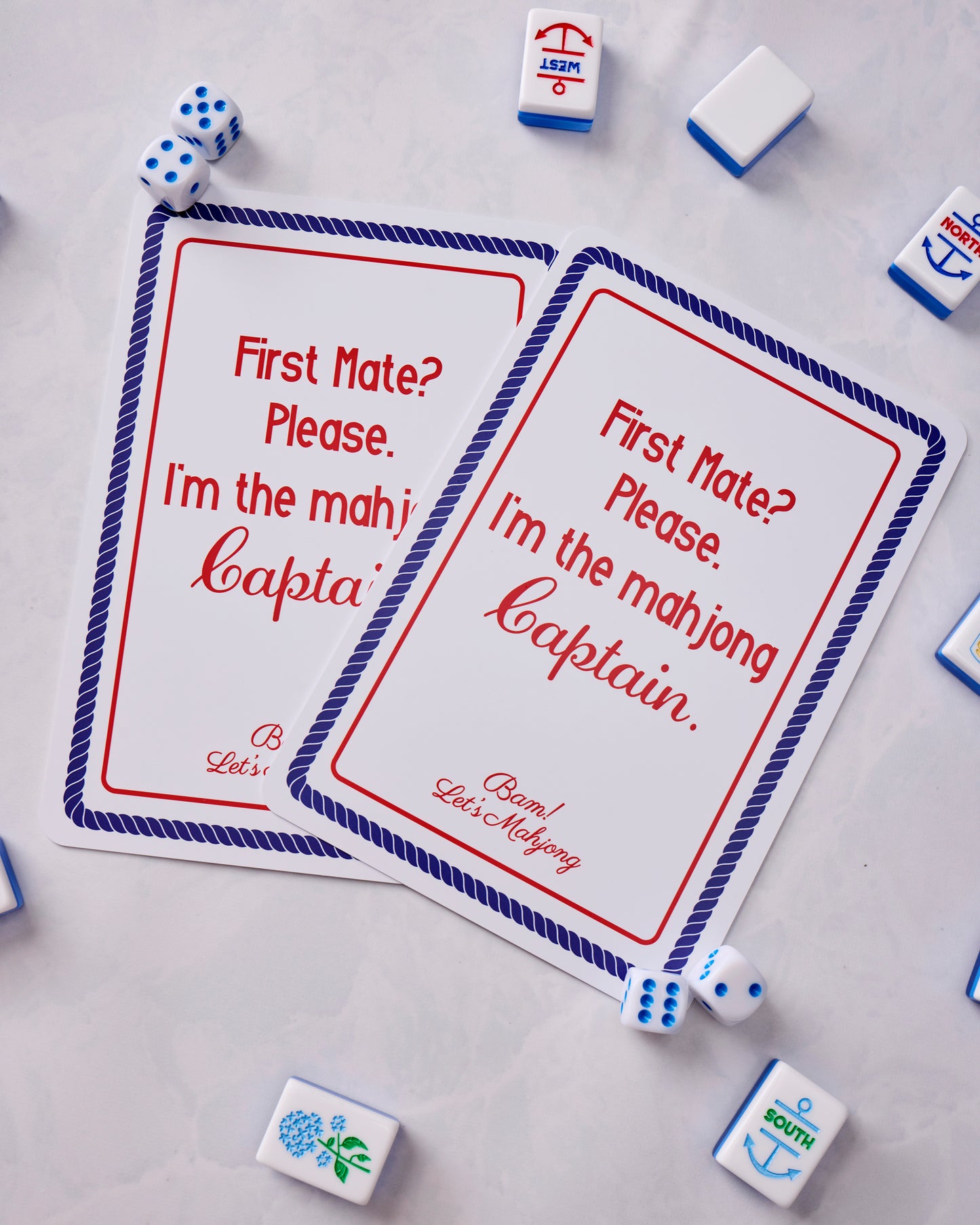 Nantucket - Mahjong Tile Set with Mat & Shufflers - Bam! Let’s Mahjong®