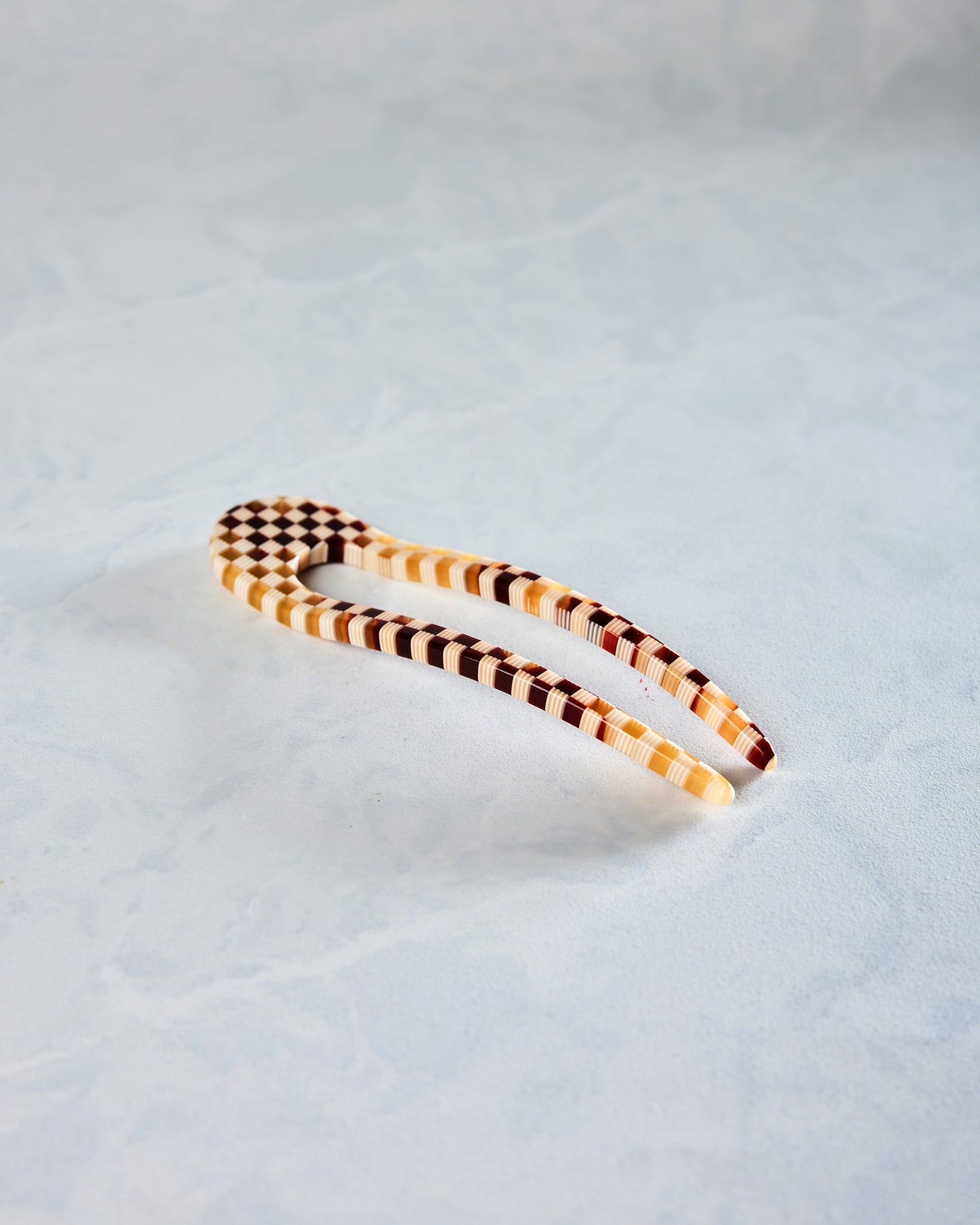 Tortoise Checker - French Hair Pin - Machete - Printfresh