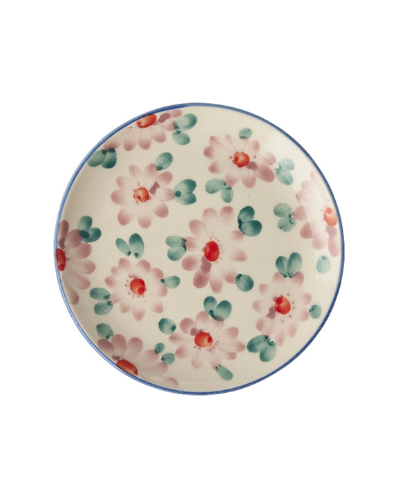 Floral Combo - Hand Painted Ceramic Cake Plate - RicebyRice - Printfresh