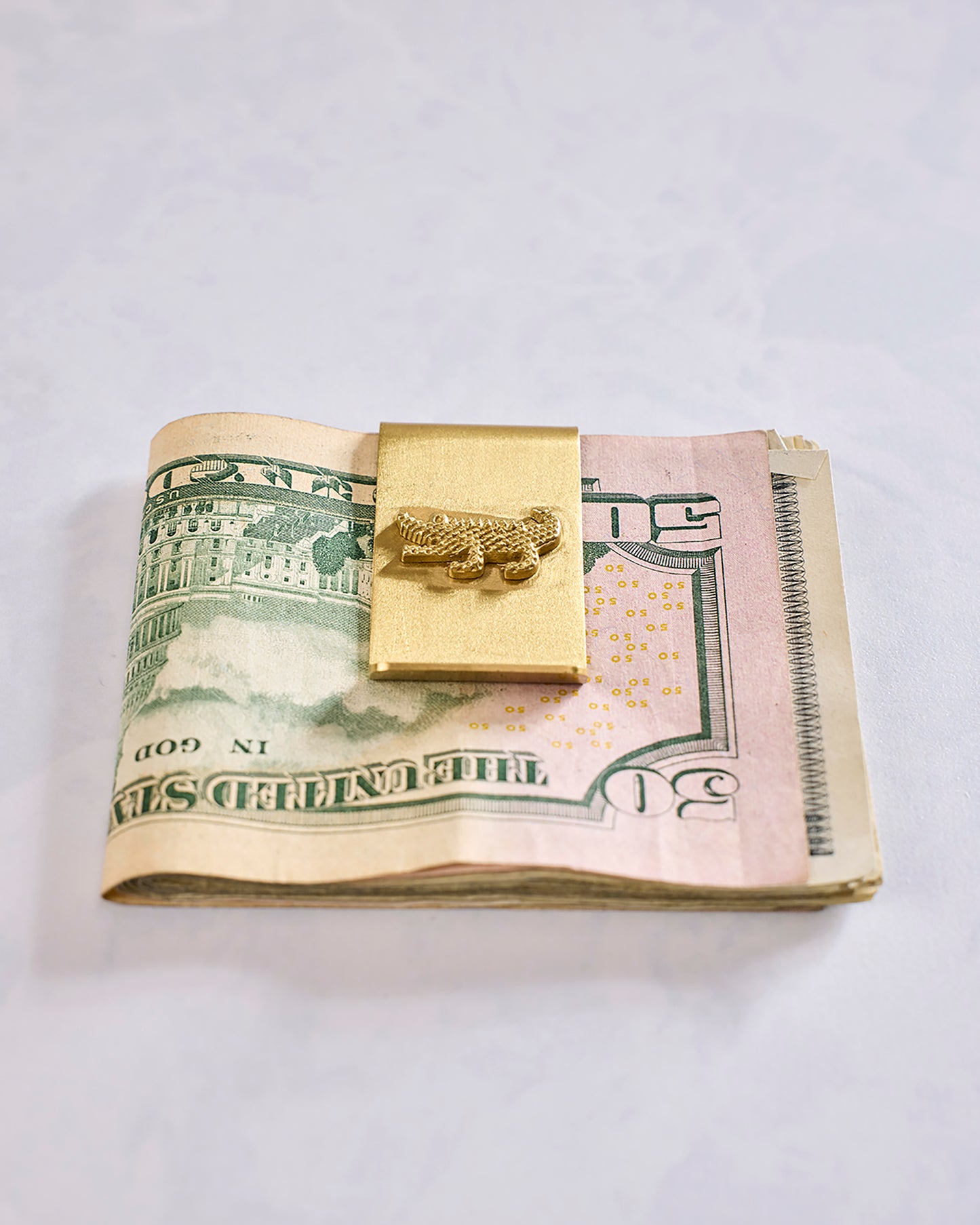 Gold - Crocodile Money Clip - Curated Basics