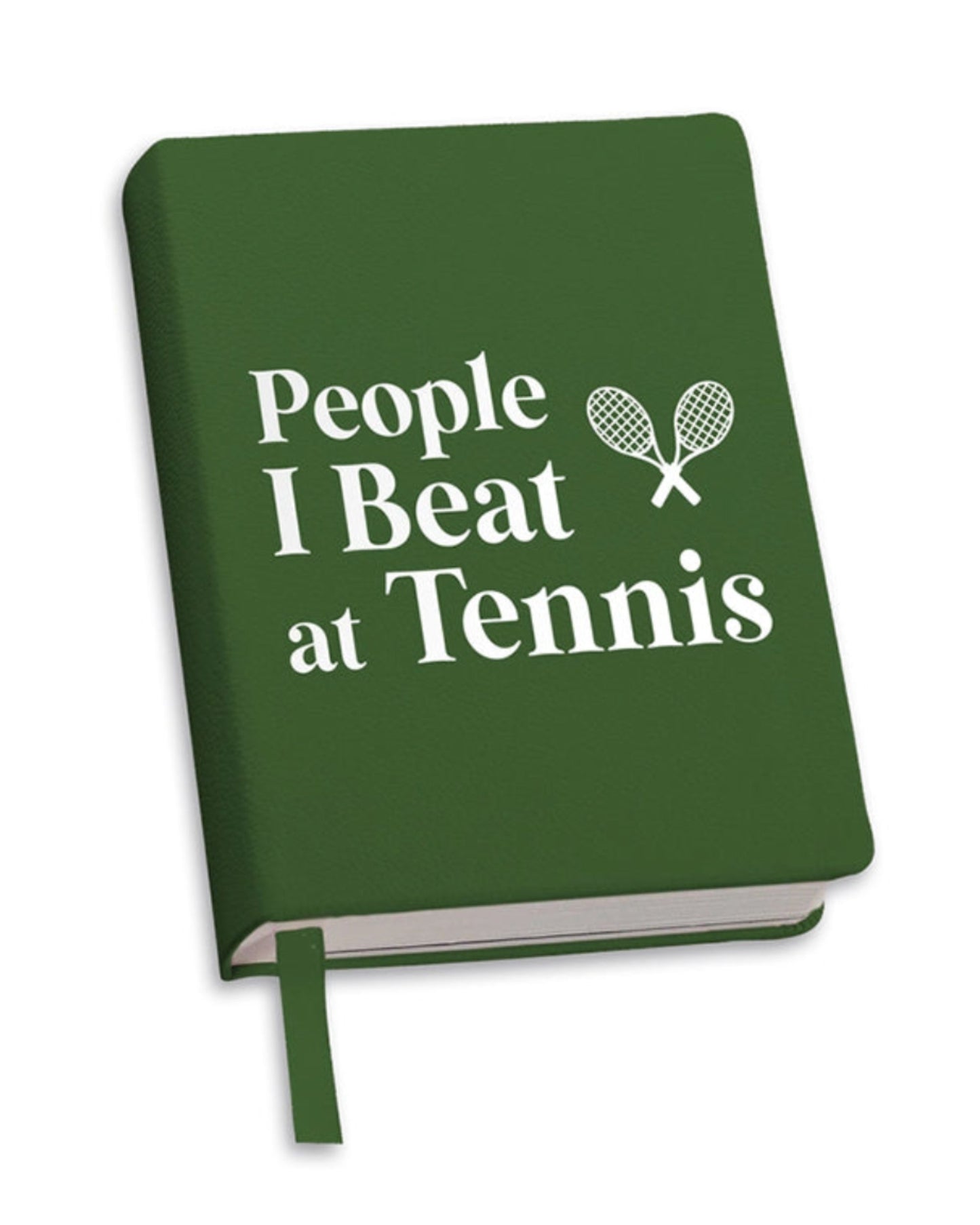 Green - People I Beat at Tennis Journal - Toss Designs