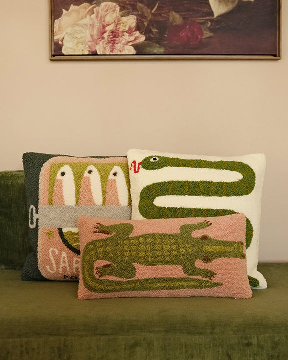 Multi - Alligator Throw Pillow - Idlewild Co. - Printfresh