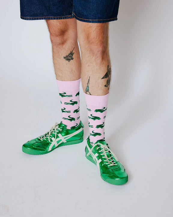 Pink Multi - Men's Gator Socks - Bonfolk - Printfresh
