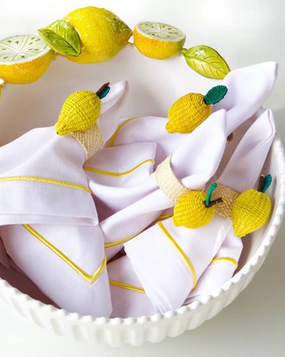 Yellow Combo - Lemon Napkin Ring - Klatso - Printfresh