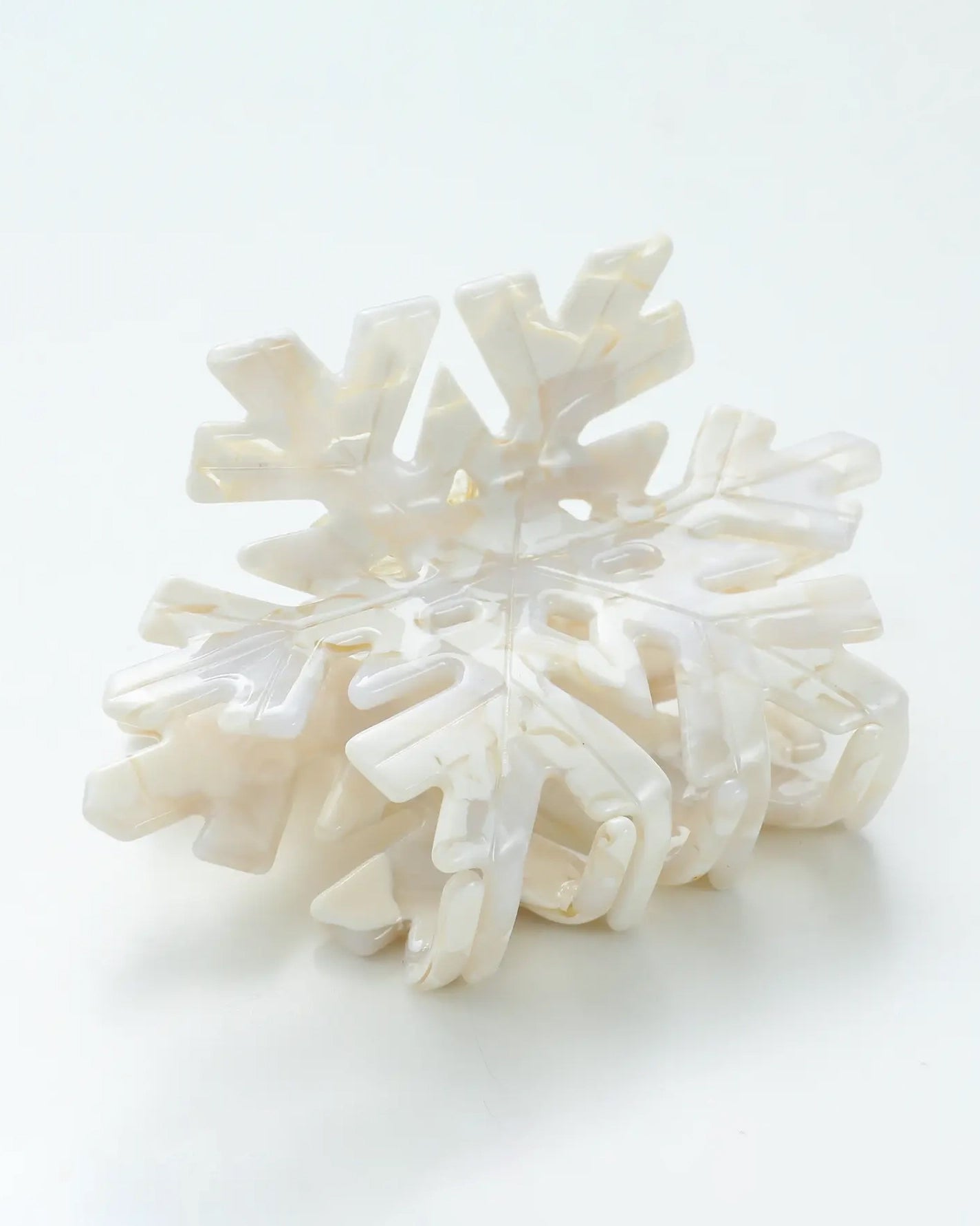 DELETE White - Snowflake Claw Clip - Printfresh