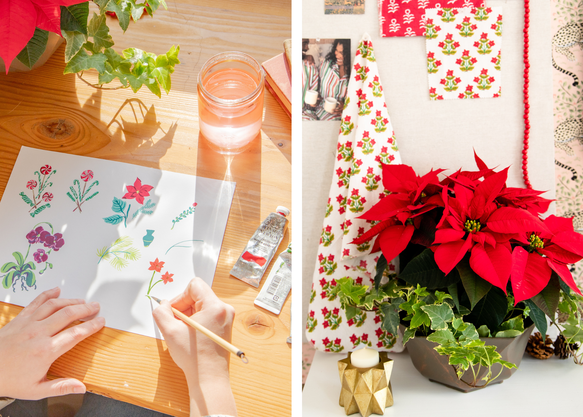Behind the Scenes of our Poinsettia Pjs 