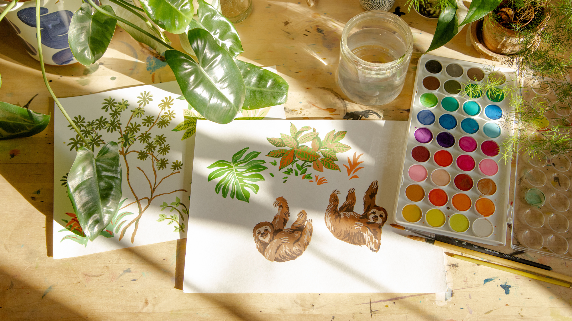 Behind the Print: Snoozing Sloths