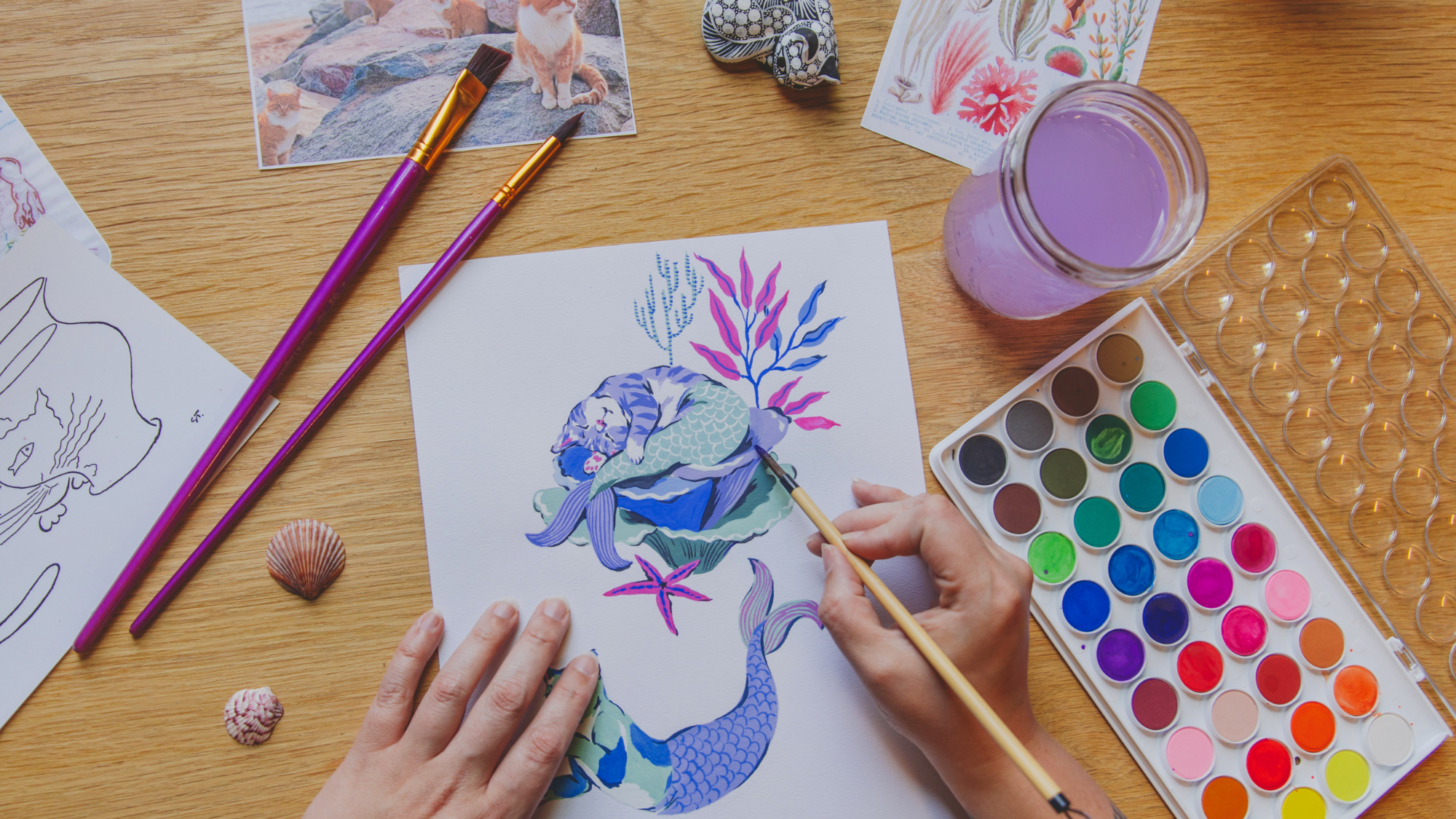 Behind the Print: Meowing Mermaids