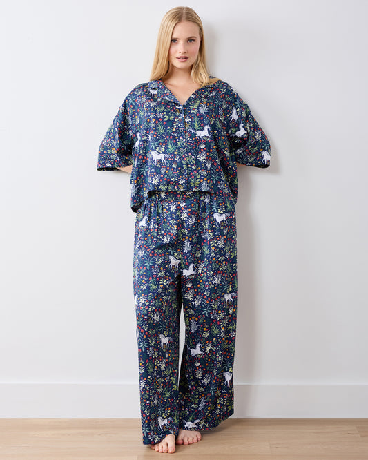 Unicorn's Garden - Eco Satin Wildest Dream Set - Indigo - Printfresh