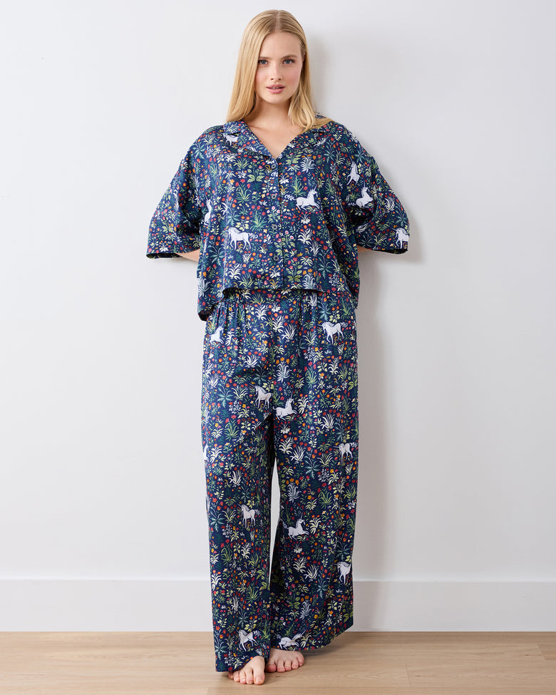 Unicorn's Garden - Eco Satin Wildest Dream Set - Indigo - Printfresh