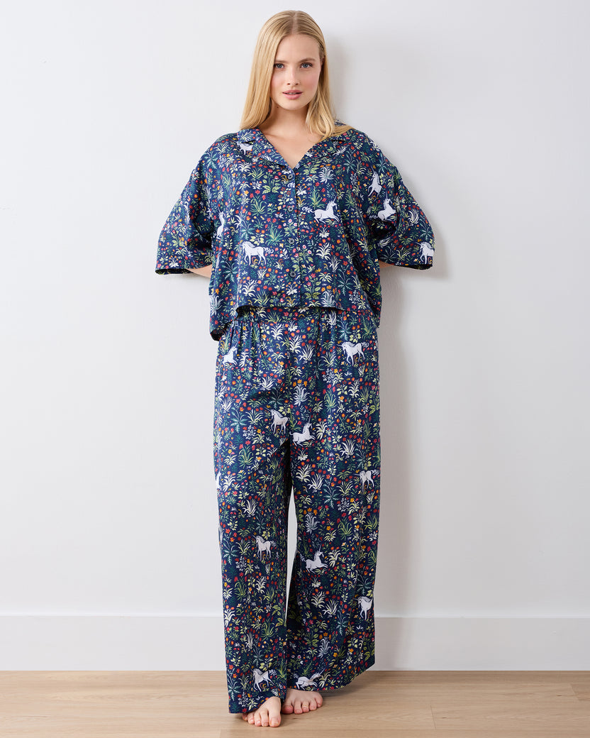 Unicorn's Garden - Eco Satin Wildest Dream Set - Indigo - Printfresh