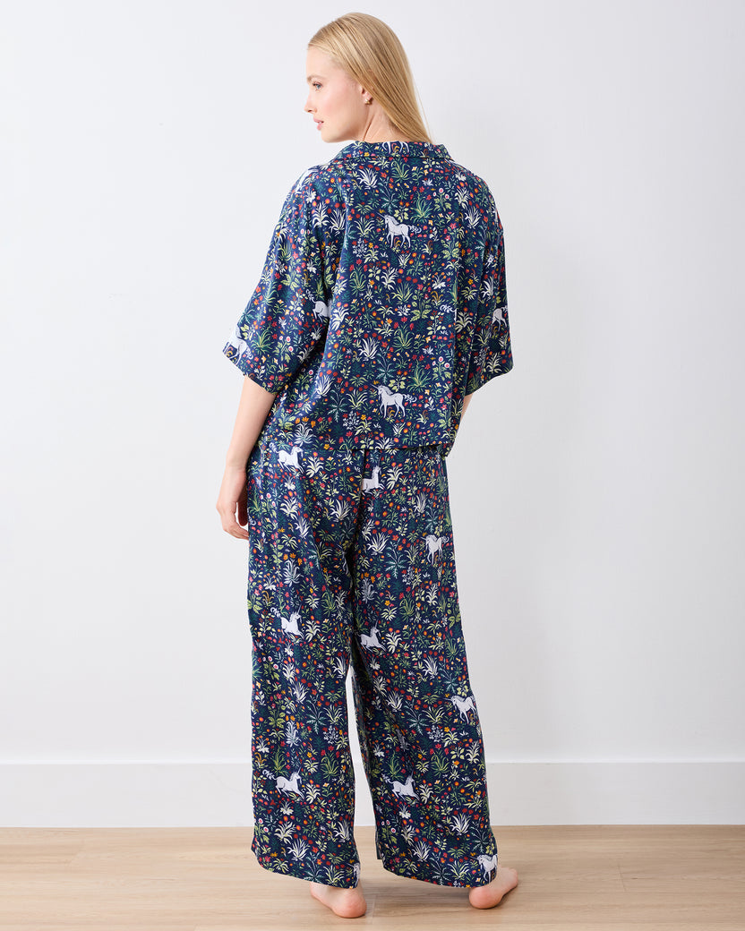 Unicorn's Garden - Eco Satin Wildest Dream Set - Indigo - Printfresh