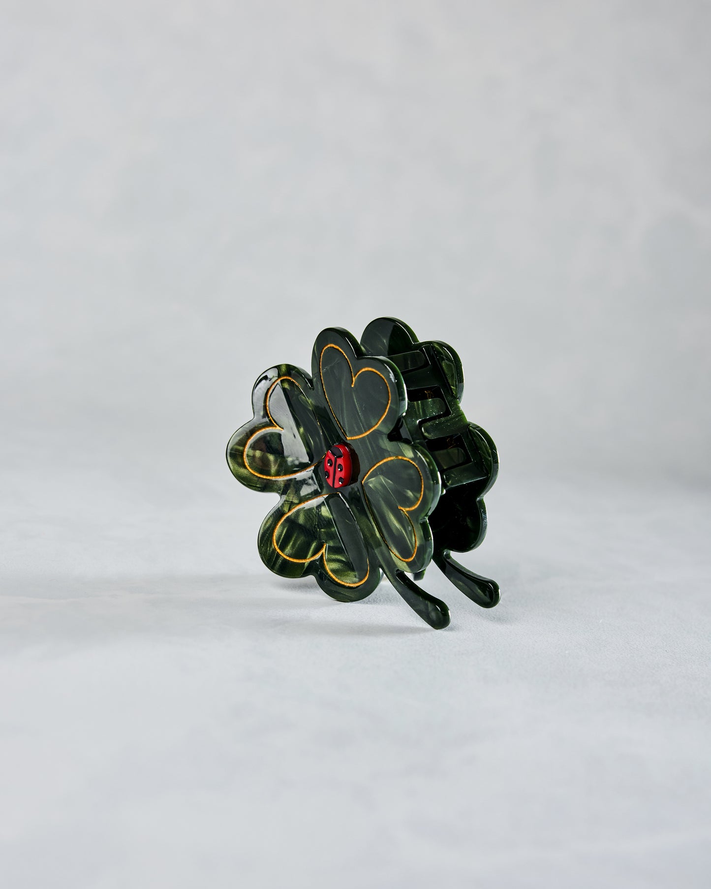 Forest Combo - Hand Painted Clover Claw Hair Clip - Solar Eclipse - Printfresh