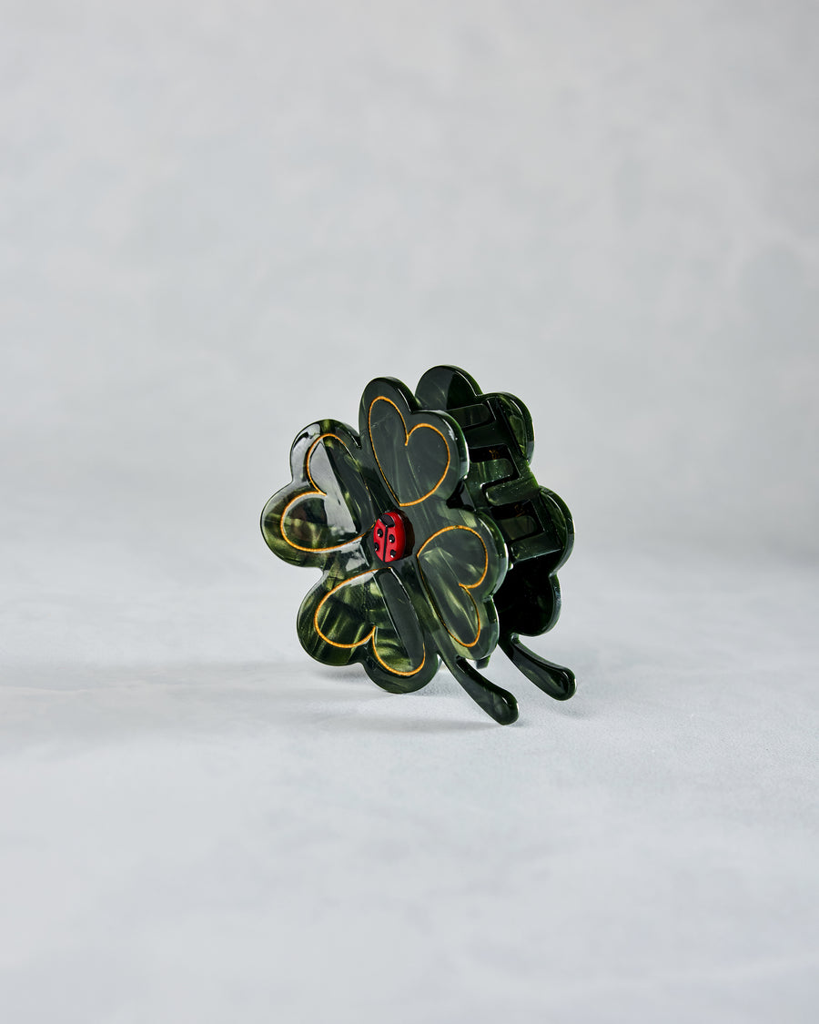 Forest Combo - Hand Painted Clover Claw Hair Clip - Solar Eclipse - Printfresh