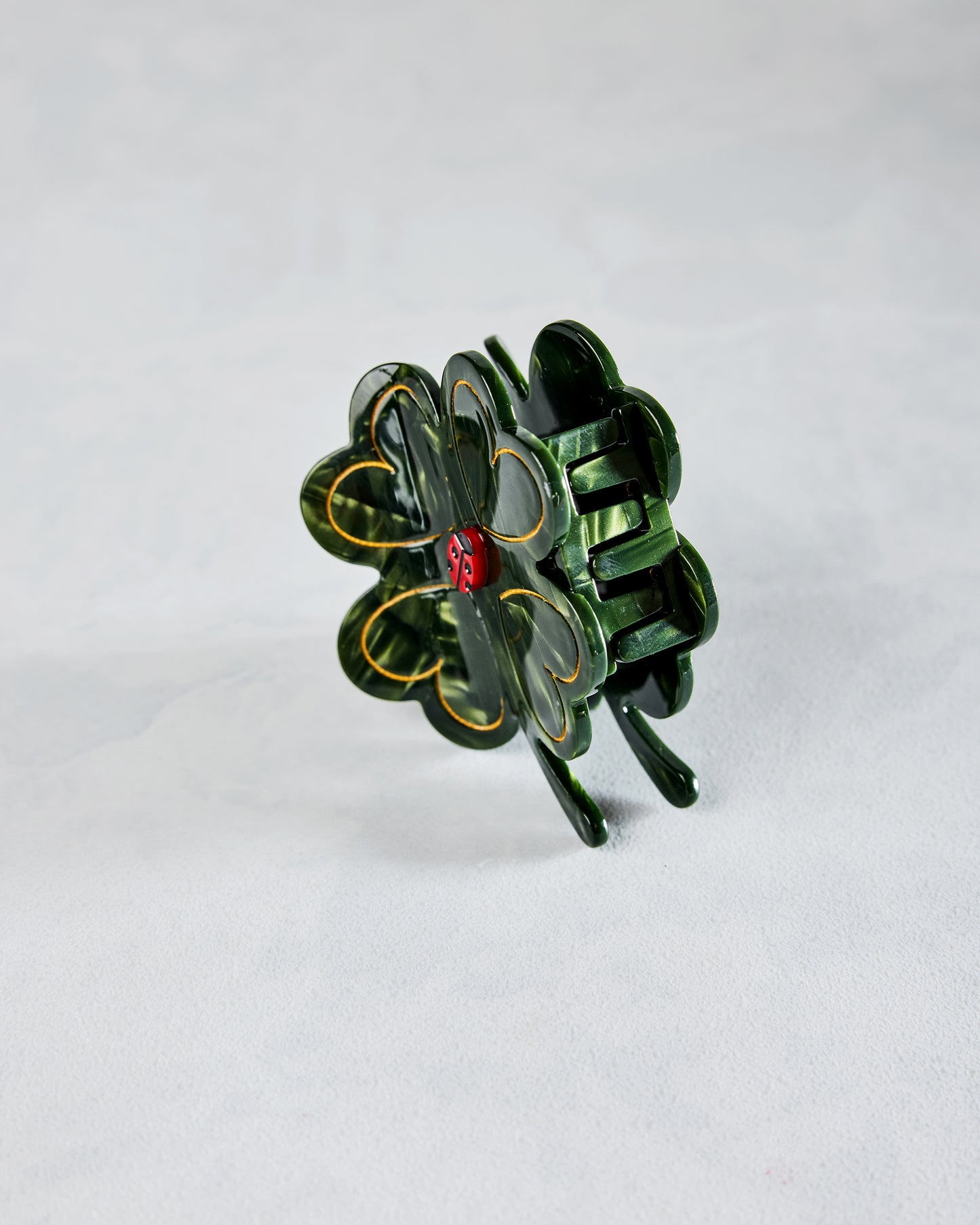 Forest Combo - Hand Painted Clover Claw Hair Clip - Solar Eclipse - Printfresh