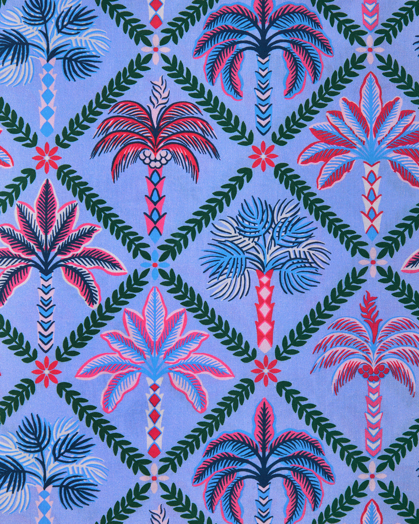 Palm Tree Paradise - Ximena Blouse - Lilac Escape - Printfresh