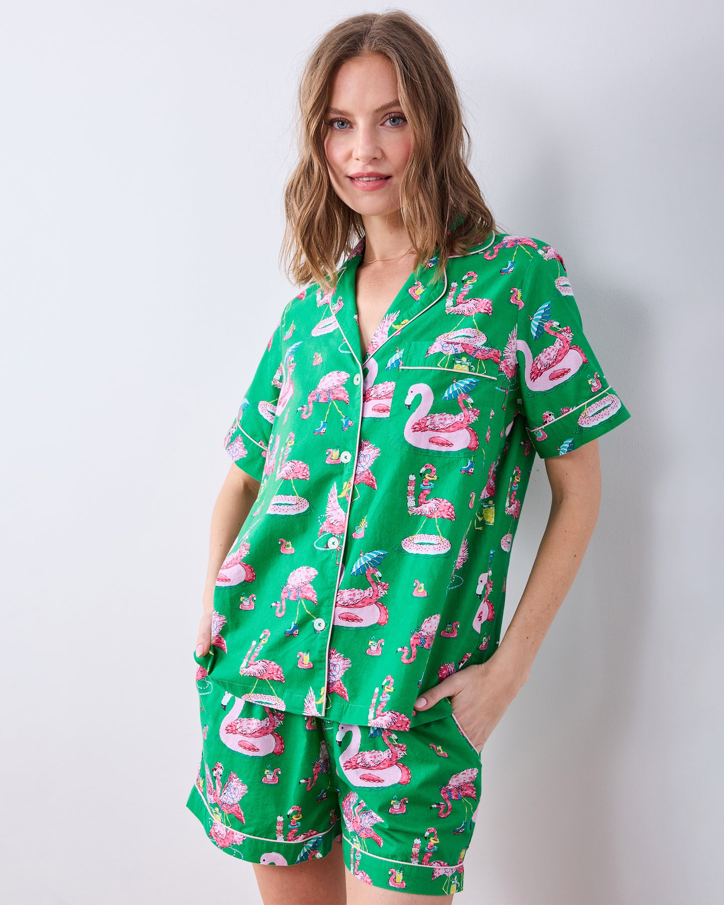 Flock Party - Short PJ Set - Palm Frond