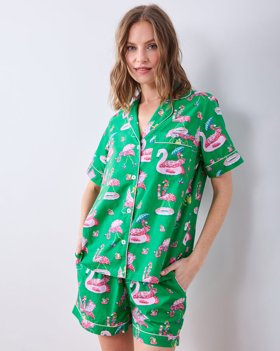 Flock Party - Short PJ Set - Palm Frond