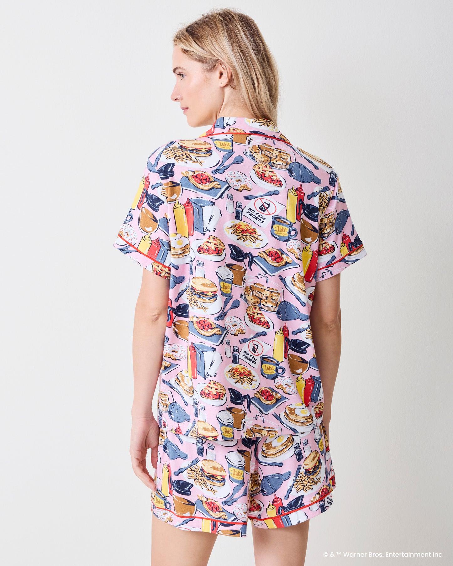 Luke’s Diner - Organic Pima Modal Knit Short PJ Set - Lorelai Pink