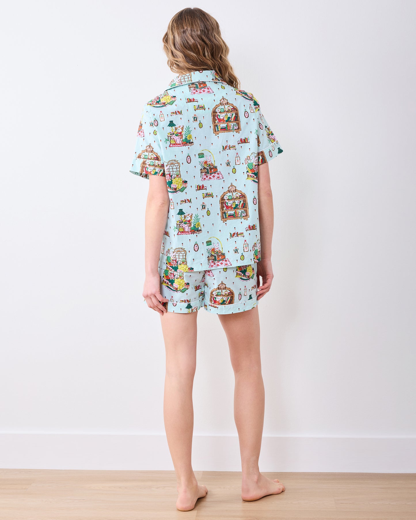 Reading Nook - Short PJ Set - Blue Burrow - Printfresh