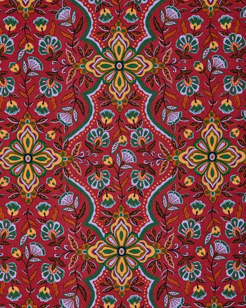 Festive Tapestry - Sloane Dress - Burgundy - Printfresh