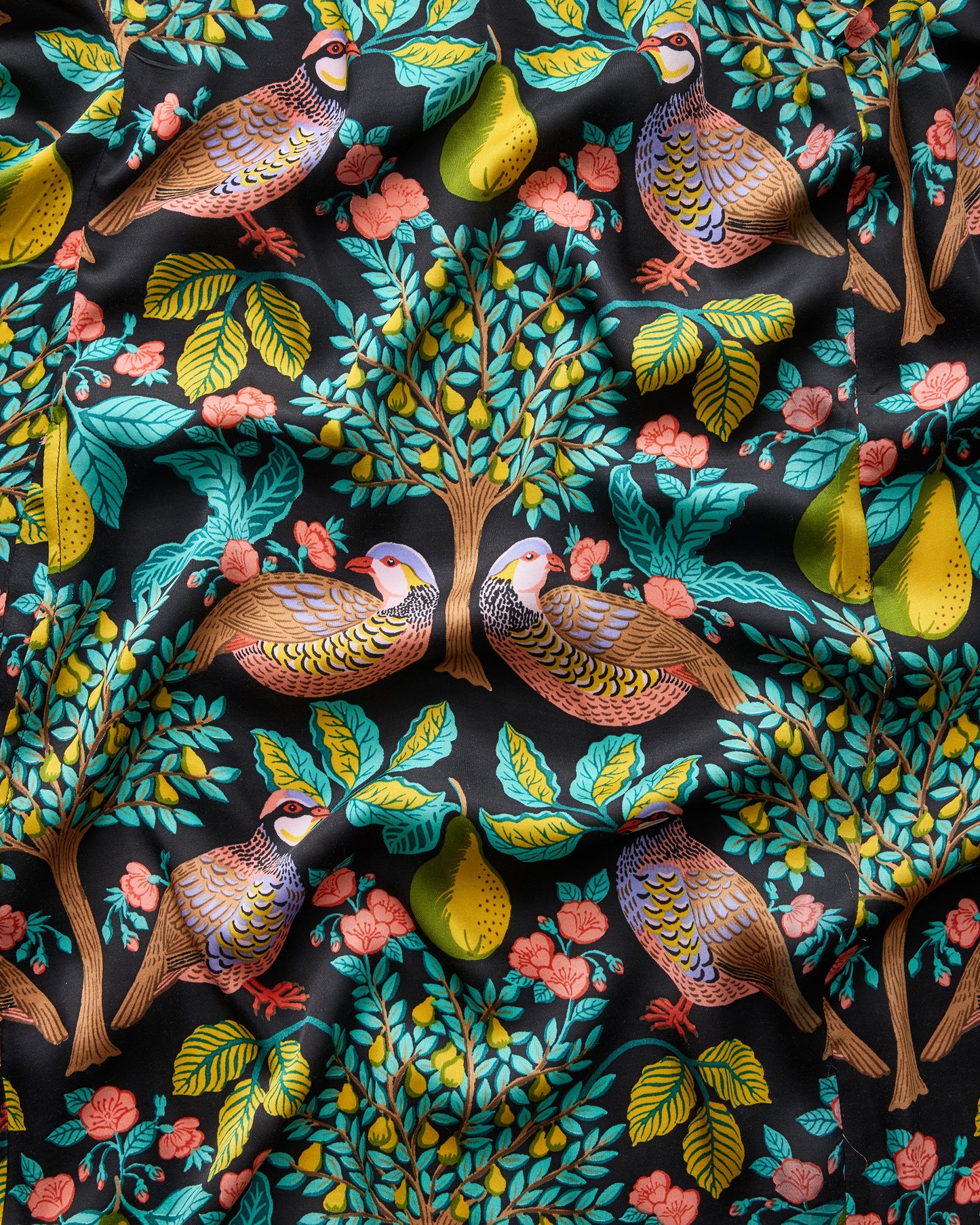 Partridge In A  Pear Tree - Dulce Dress - Ink - Printfresh