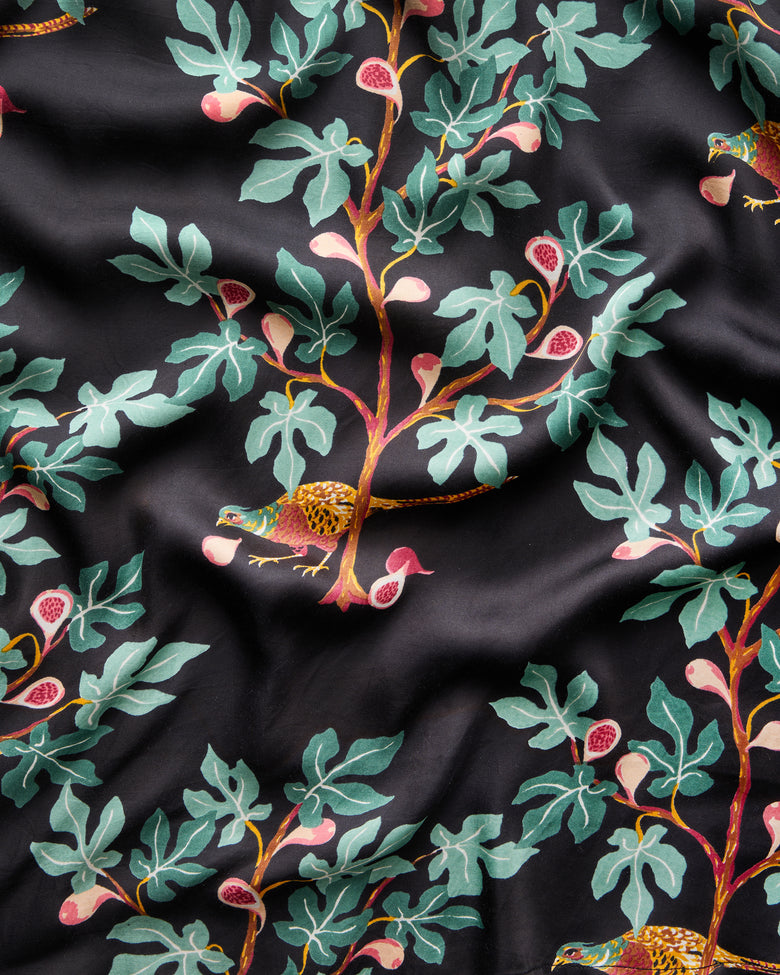 Pheasant & Figs - Zinnia Dress - Ink - Printfresh