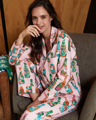 Pop the Bubbly - Long PJ Set - Sparkling Rosé - Printfresh